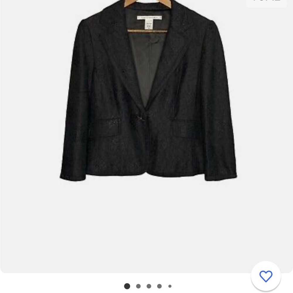 DVF ursette black blazer size 8